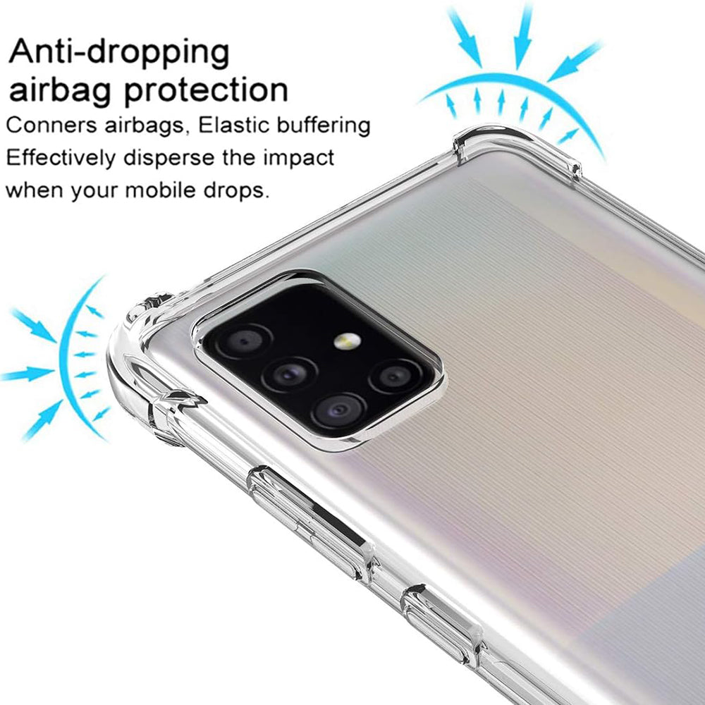 Coque pour Samsung Galaxy A51 A515, Techsuit, Anti-choc Claire, Transparente