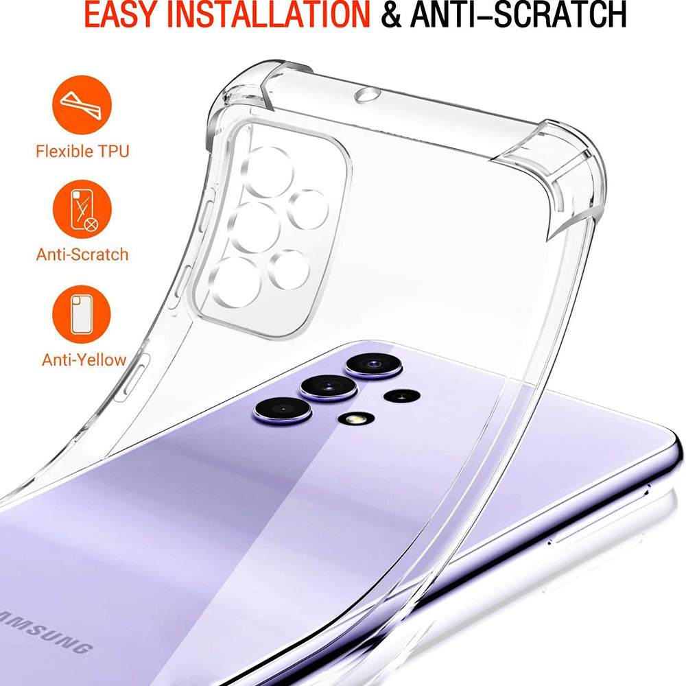 Coque pour Samsung Galaxy A52s 5G A528 / A52 5G A526 / A52 A525, Techsuit, Antichoc Claire, Transparente
