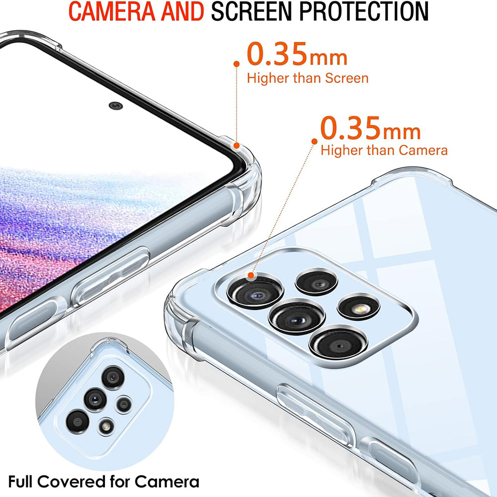 Coque pour Samsung Galaxy A53 5G A536, Techsuit, Anti-choc Claire, Transparente