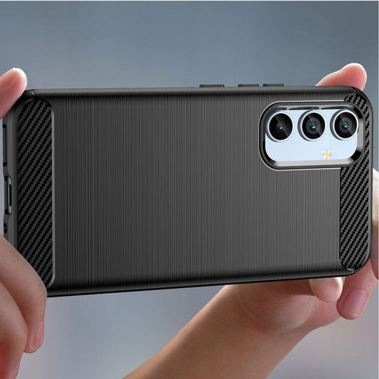 Coque pour Samsung Galaxy A54 A546, Techsuit, Carbone, Noire