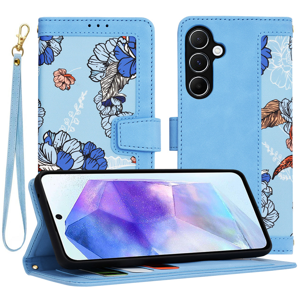 Coque pour Samsung Galaxy A55 5G A556, Techsuit, FlipCraft, Bleu