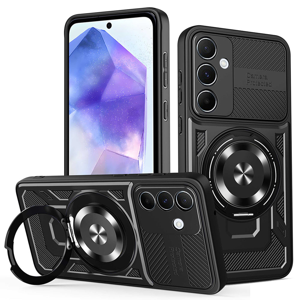 Coque pour Samsung Galaxy A55 5G A556, Techsuit, RuggedCam, Noire