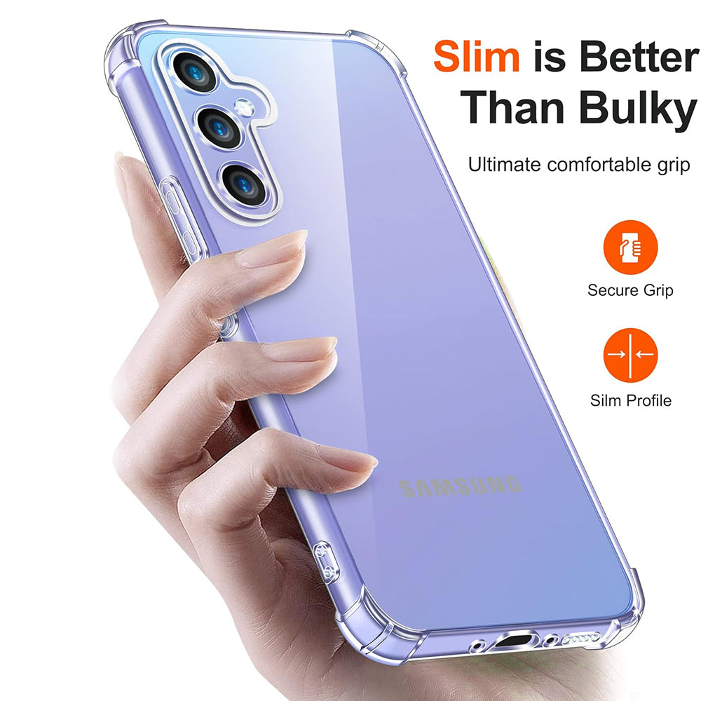 Coque pour Samsung Galaxy A55 5G A556, Techsuit, Anti-choc Claire, Transparente