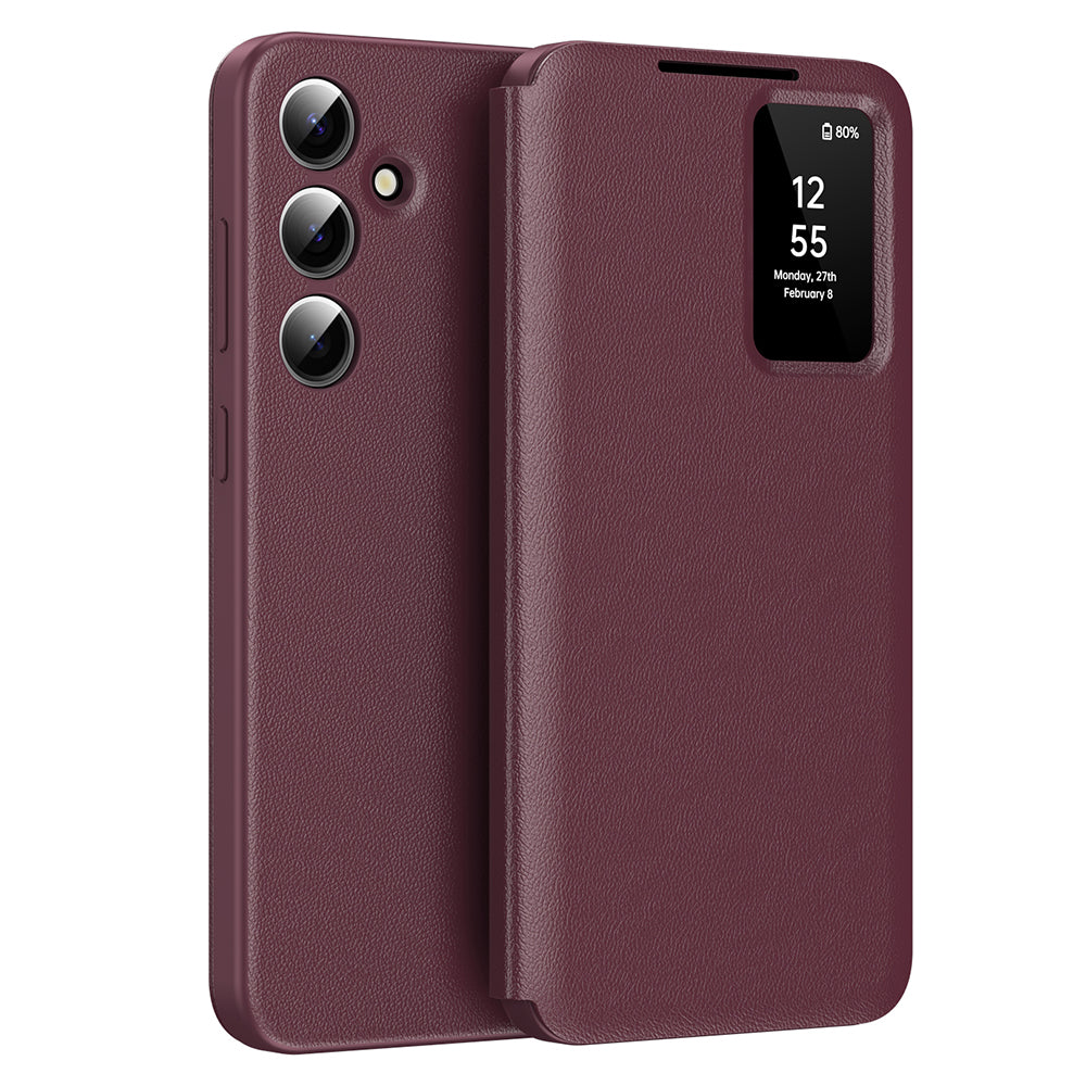 Coque pour Samsung Galaxy A55 5G A556, Techsuit, SmartView, Rouge