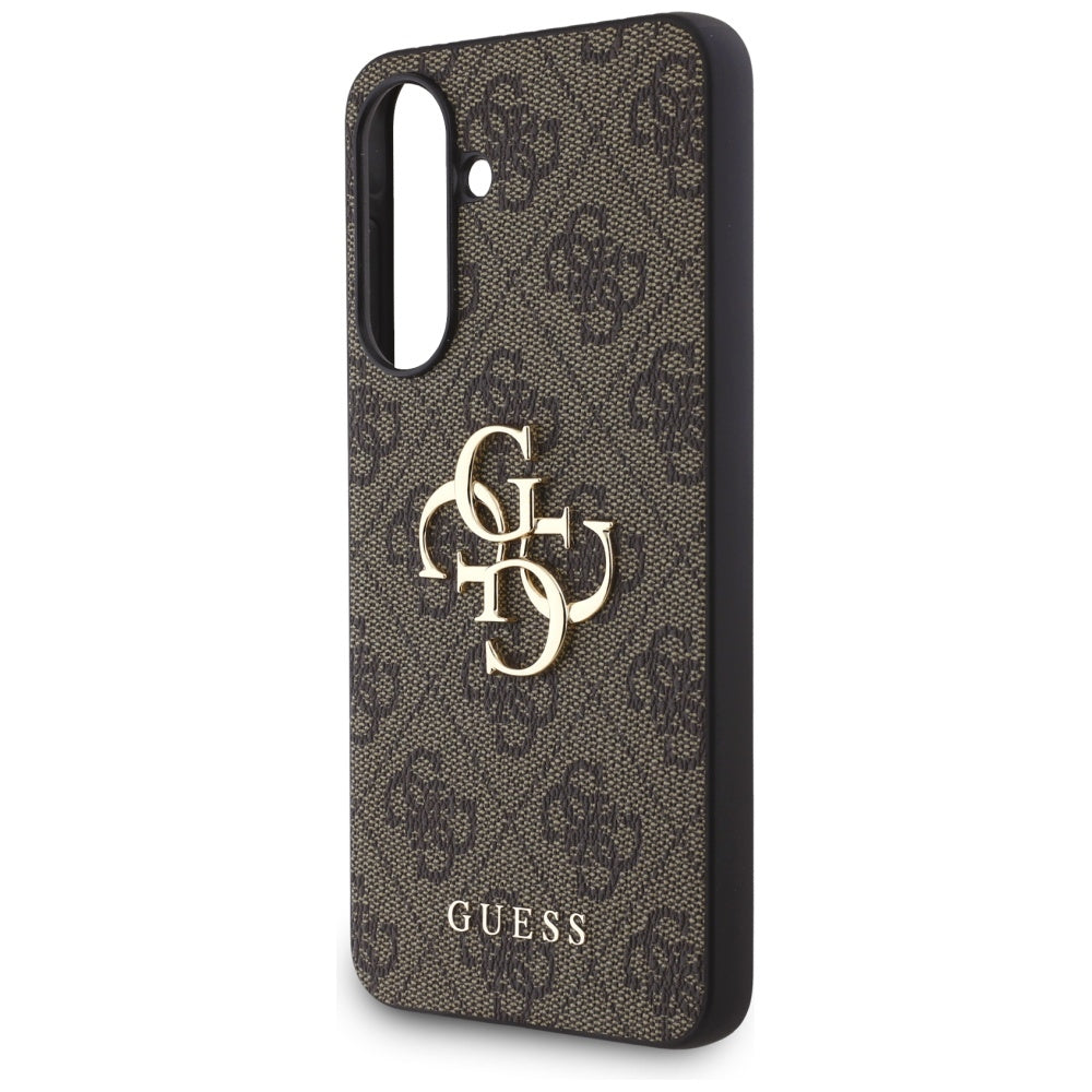 Étui pour Samsung Galaxy A56 A566, Guess, 4G Big Logo, Marron