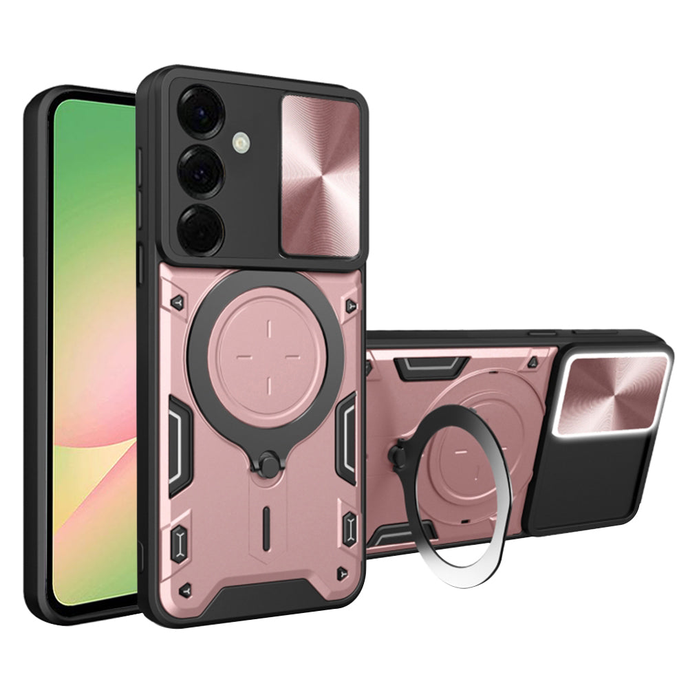 Coque pour Samsung Galaxy A56 A566, Techsuit, CamGuard Pro, Rose Doré