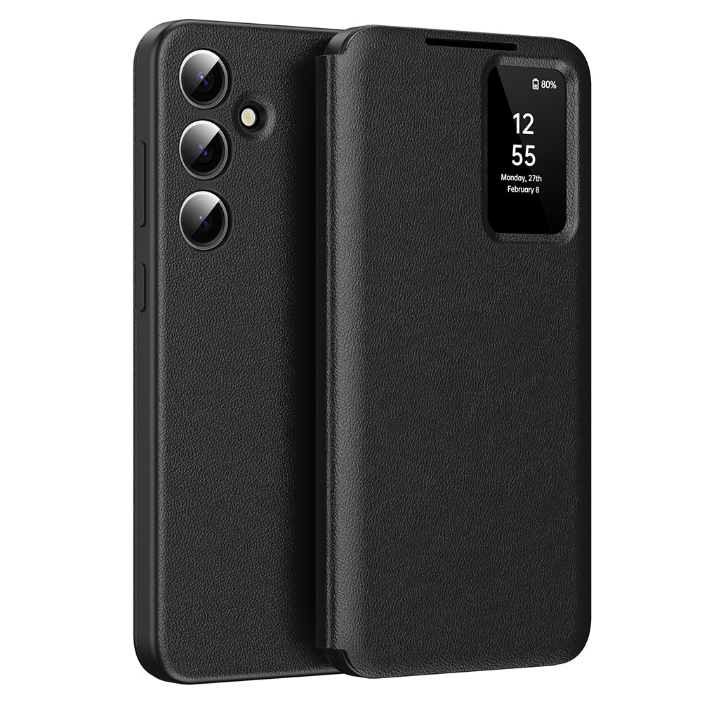 Coque pour Samsung Galaxy A56 A566, Techsuit, SmartView, Noire