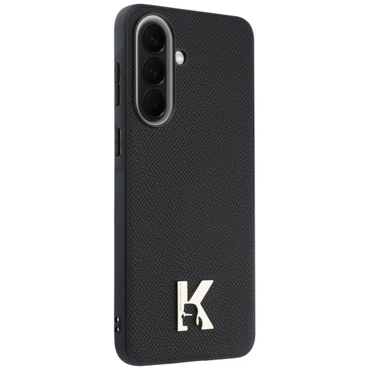 Coque pour Samsung Galaxy A57 5G, Karl Lagerfeld, Logo Tête Karl, Noire