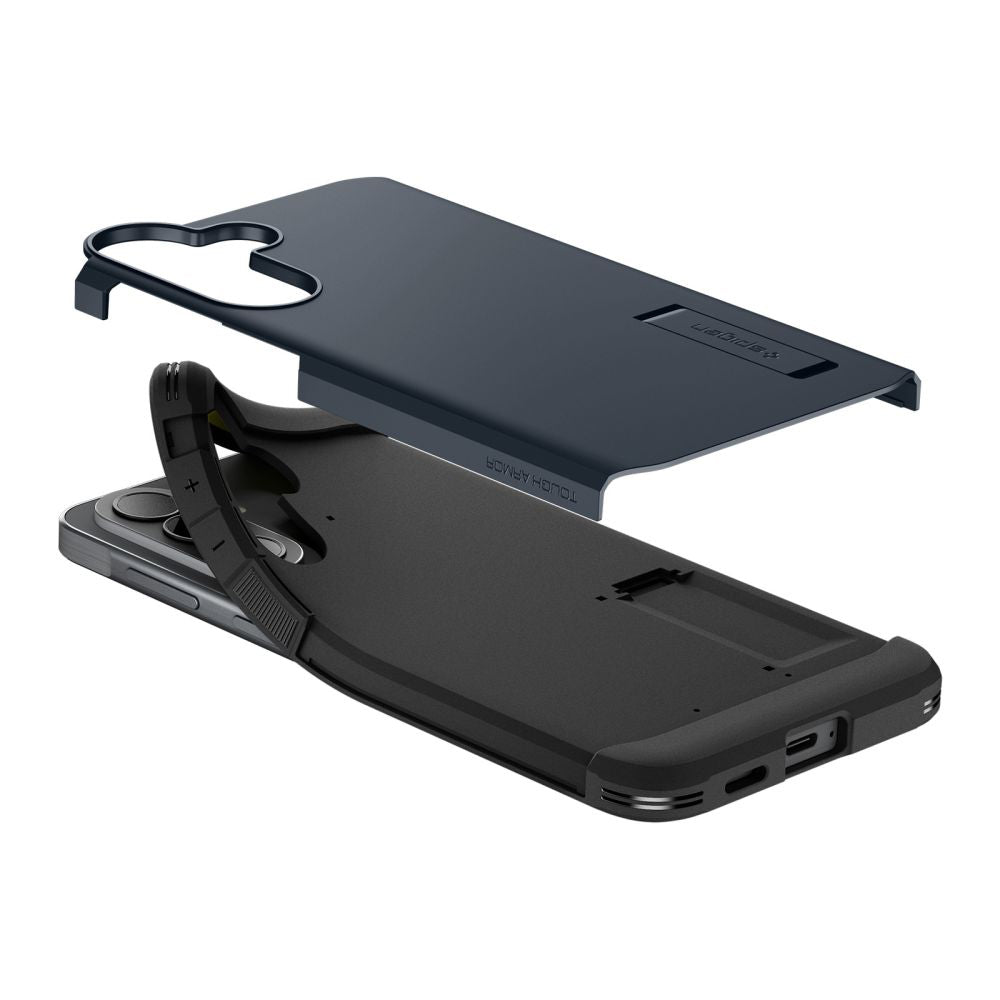 Étui pour Samsung Galaxy A57 5G, Spigen, Tough Armor, Bleu ACS11126