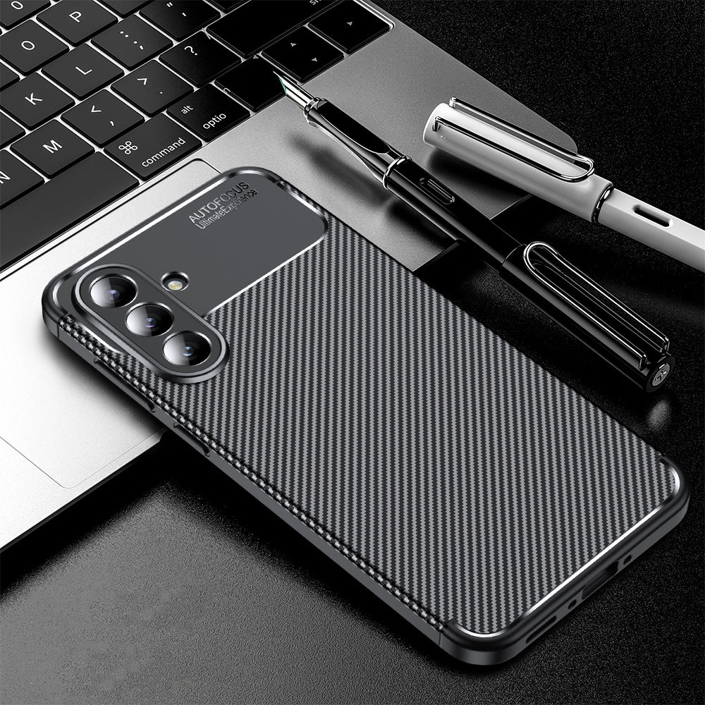 Étui pour Samsung Galaxy A57 5G, Techsuit, CarbonFiber, Noir