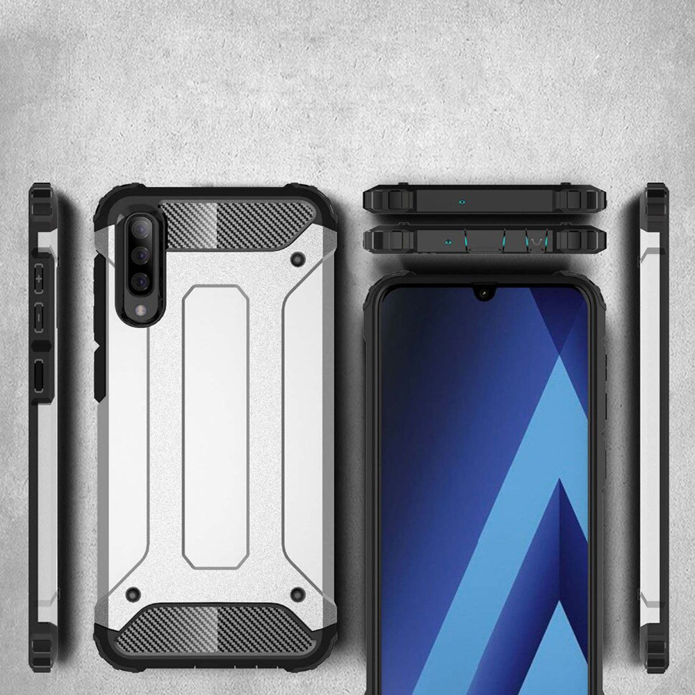 Coque pour Samsung Galaxy A70s A707 / A70 A705, Techsuit, Hybrid Armor, Noire