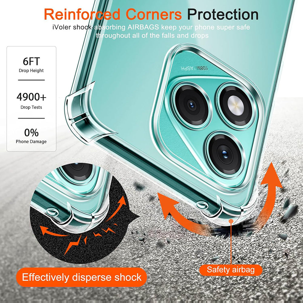 Coque pour Samsung Galaxy M56 M566, Techsuit, Antichoc Claire, Transparente