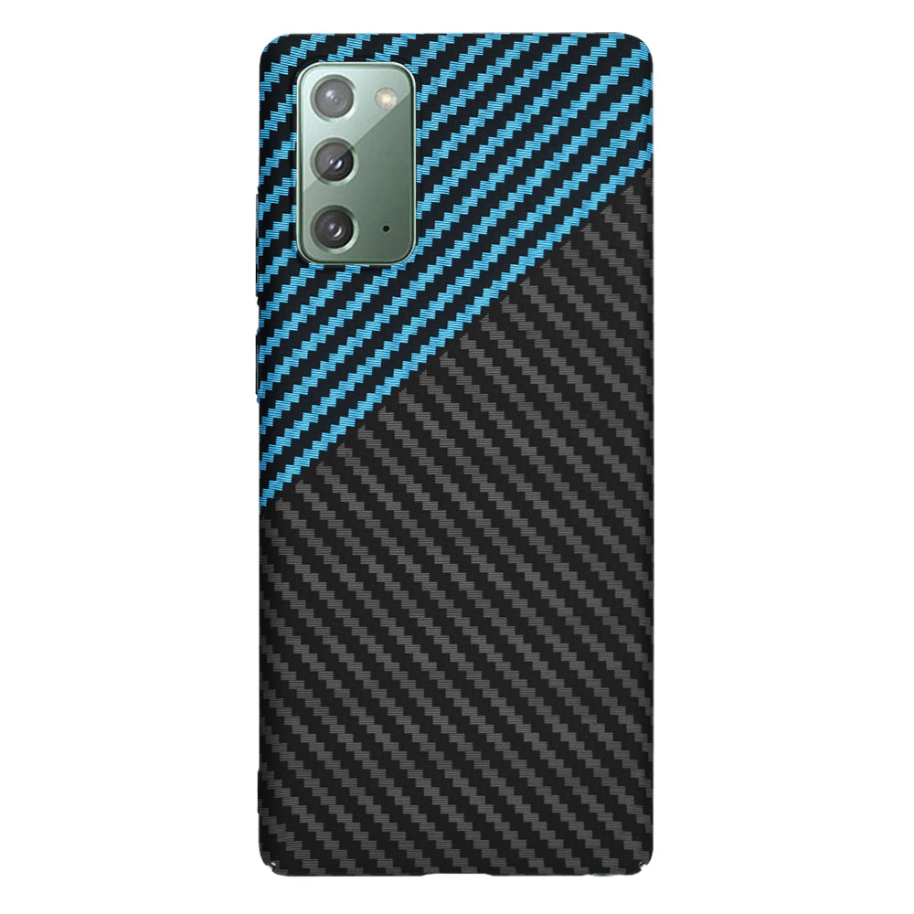 Coque pour Samsung Galaxy Note 20 5G N981 / Note 20 N980, Techsuit, Carbonite FiberShell, Noir Bleu