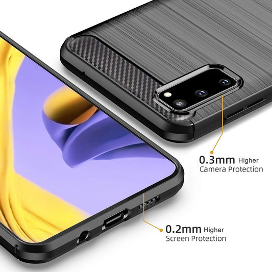 Coque pour Samsung Galaxy S20 5G G981 / S20 G980, Techsuit, Carbone, Noire