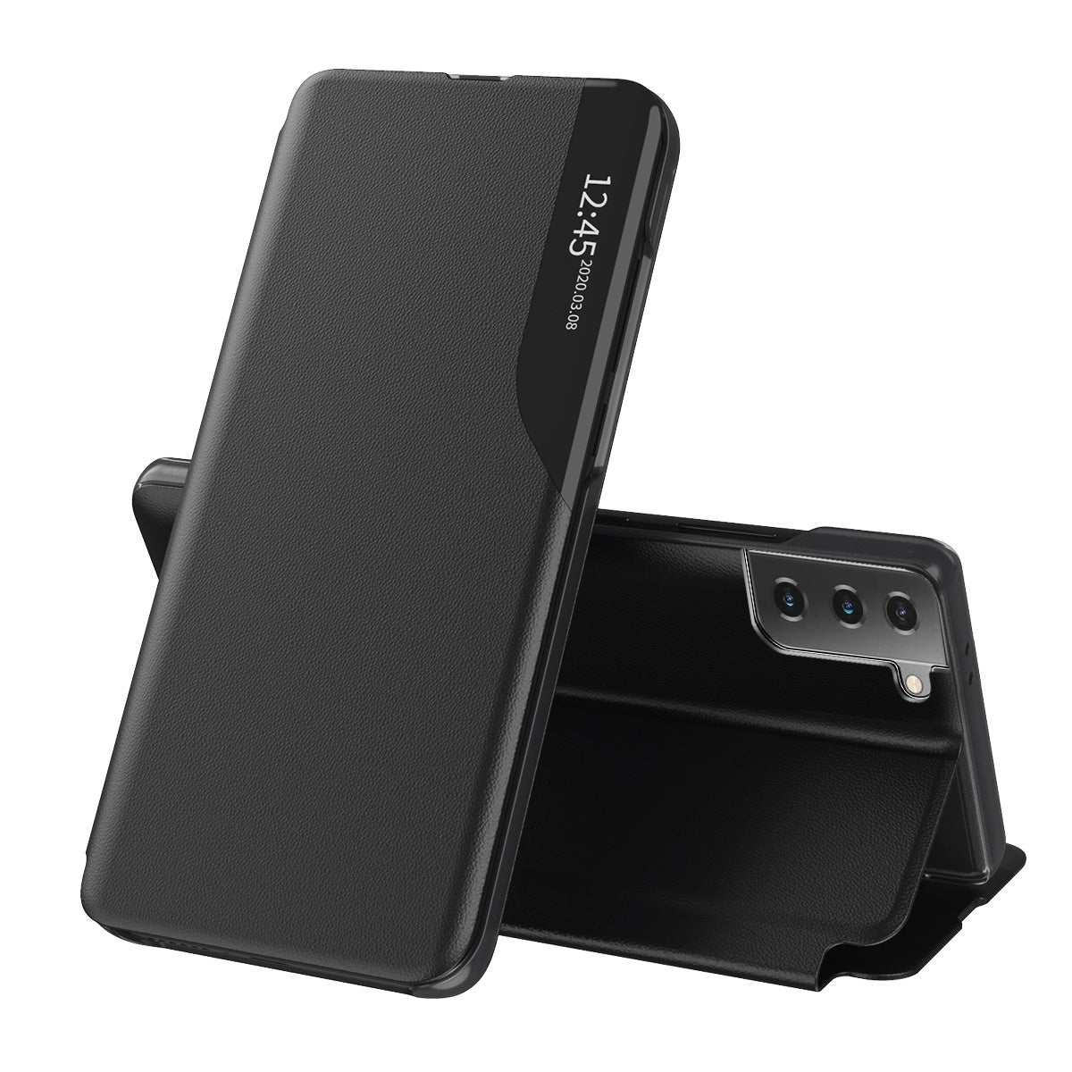 Coque pour Samsung Galaxy S21 FE 5G G990, Techsuit, eFold, Noire