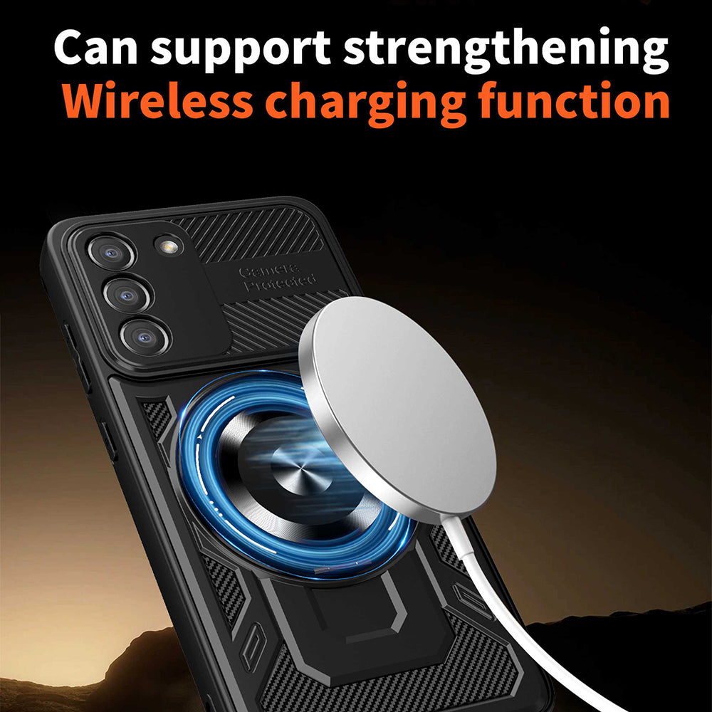 Coque pour Samsung Galaxy S21 FE 5G G990, Techsuit, RuggedCam, Noire