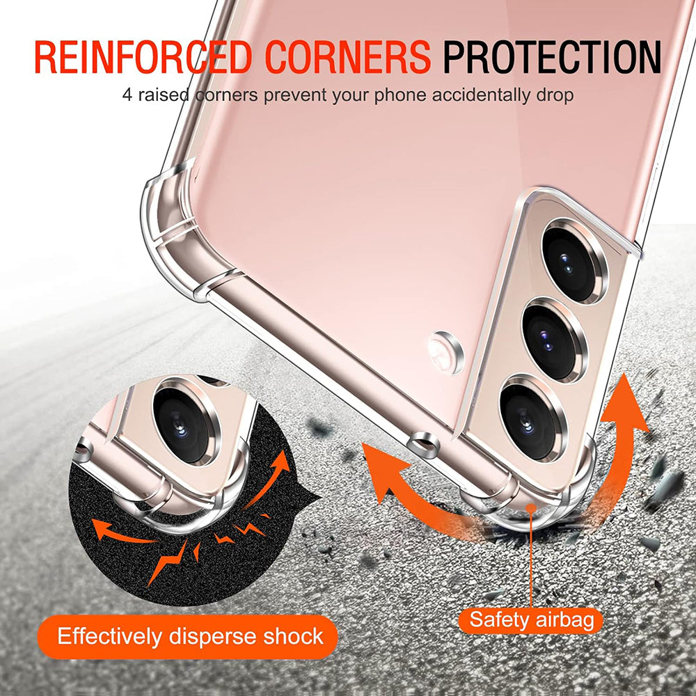 Coque pour Samsung Galaxy S22 5G S901, Techsuit, Anti-choc Claire, Transparente