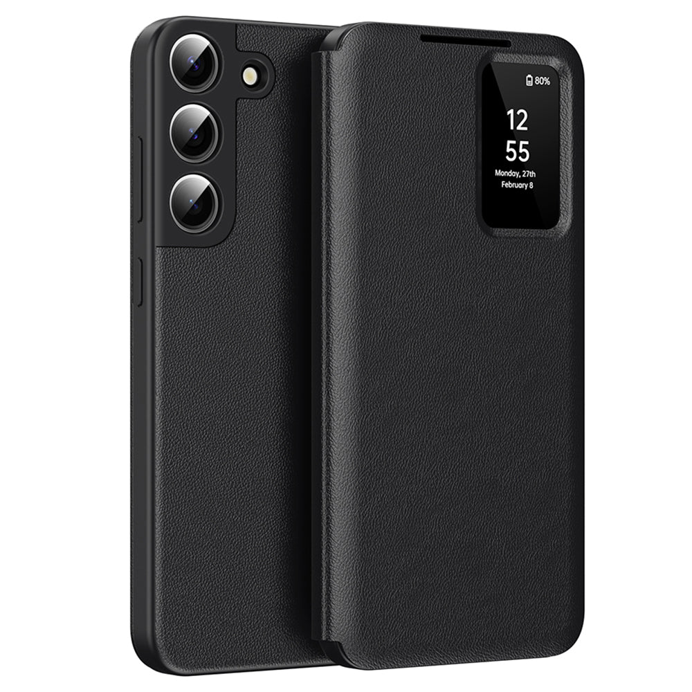 Coque pour Samsung Galaxy S22 5G S901, Techsuit, SmartView, Noire