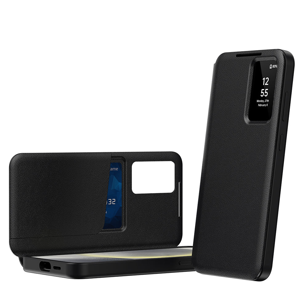 Coque pour Samsung Galaxy S22 5G S901, Techsuit, SmartView, Noire