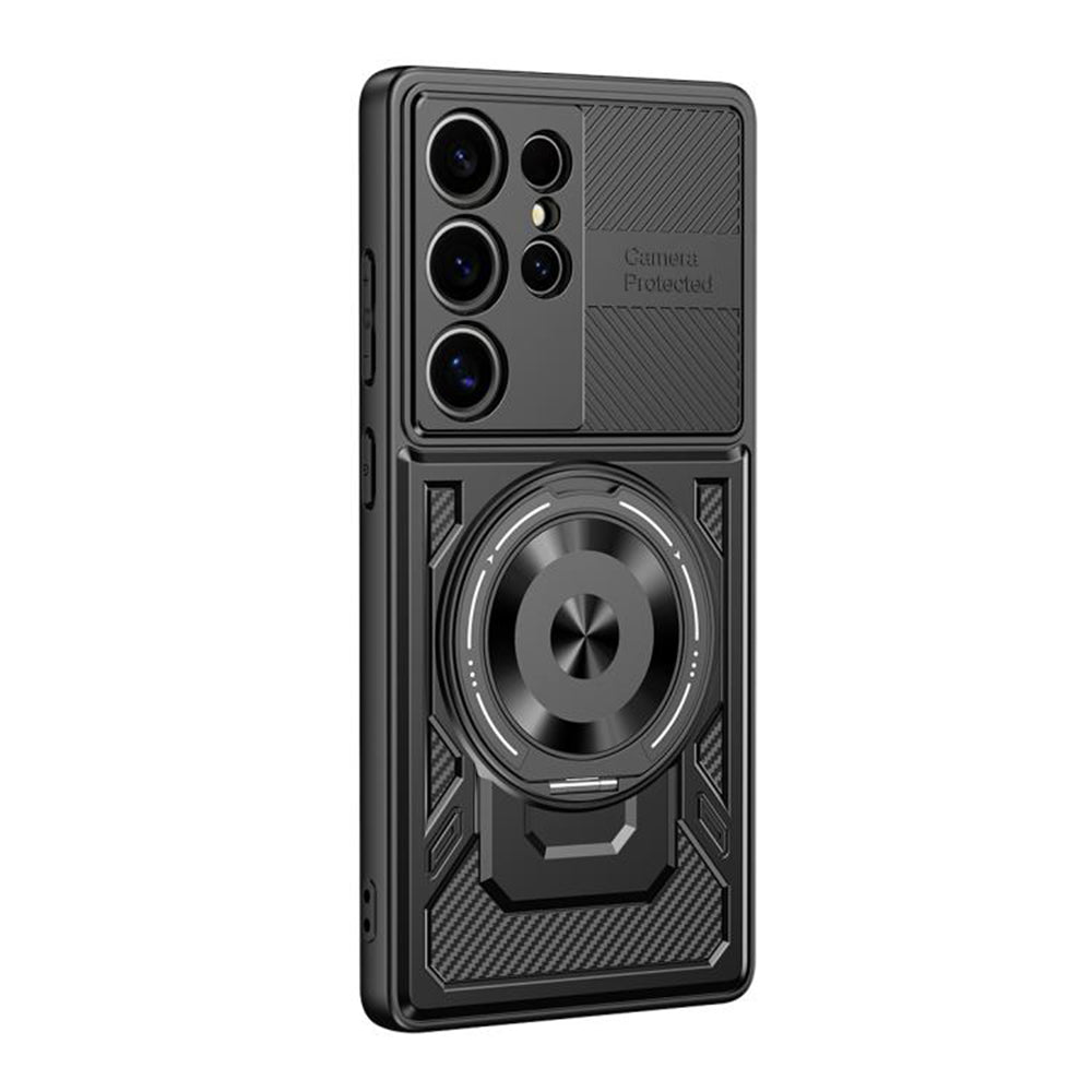 Coque pour Samsung Galaxy S22 Ultra 5G S908, Techsuit, RuggedCam, Noire