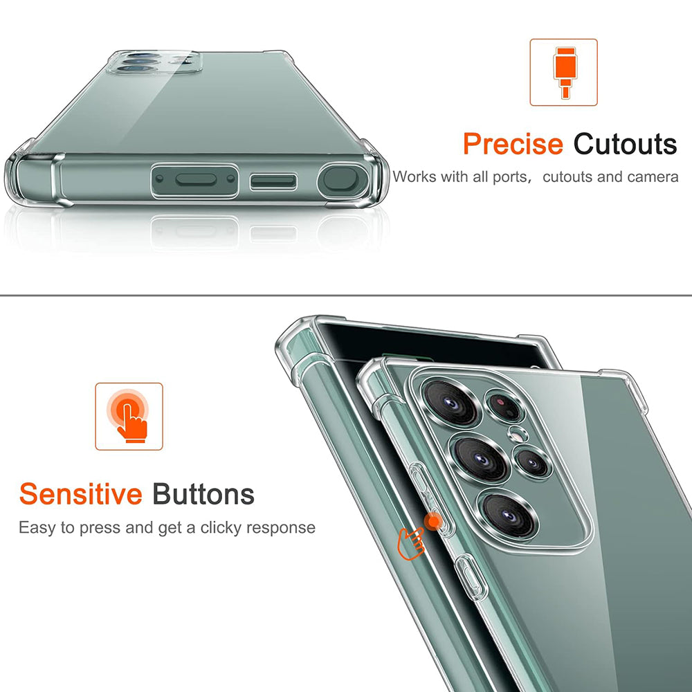 Coque pour Samsung Galaxy S22 Ultra 5G S908, Techsuit, Antichoc Claire, Transparente
