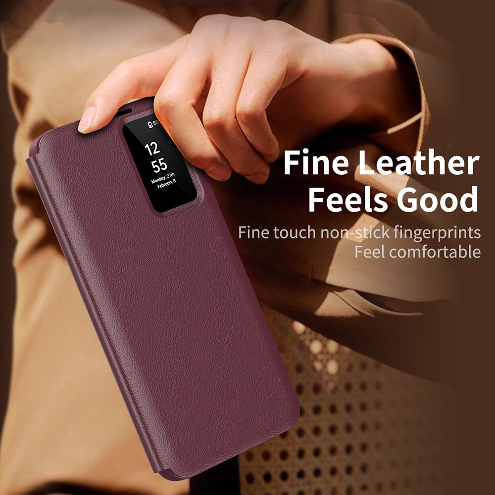 Coque pour Samsung Galaxy S22 Ultra 5G S908, Techsuit, SmartView, Rouge
