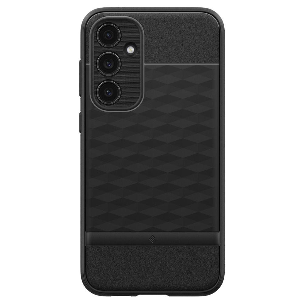 Étui pour Samsung Galaxy S23 FE S711, Spigen, Caseology Parallax, Noir Mat