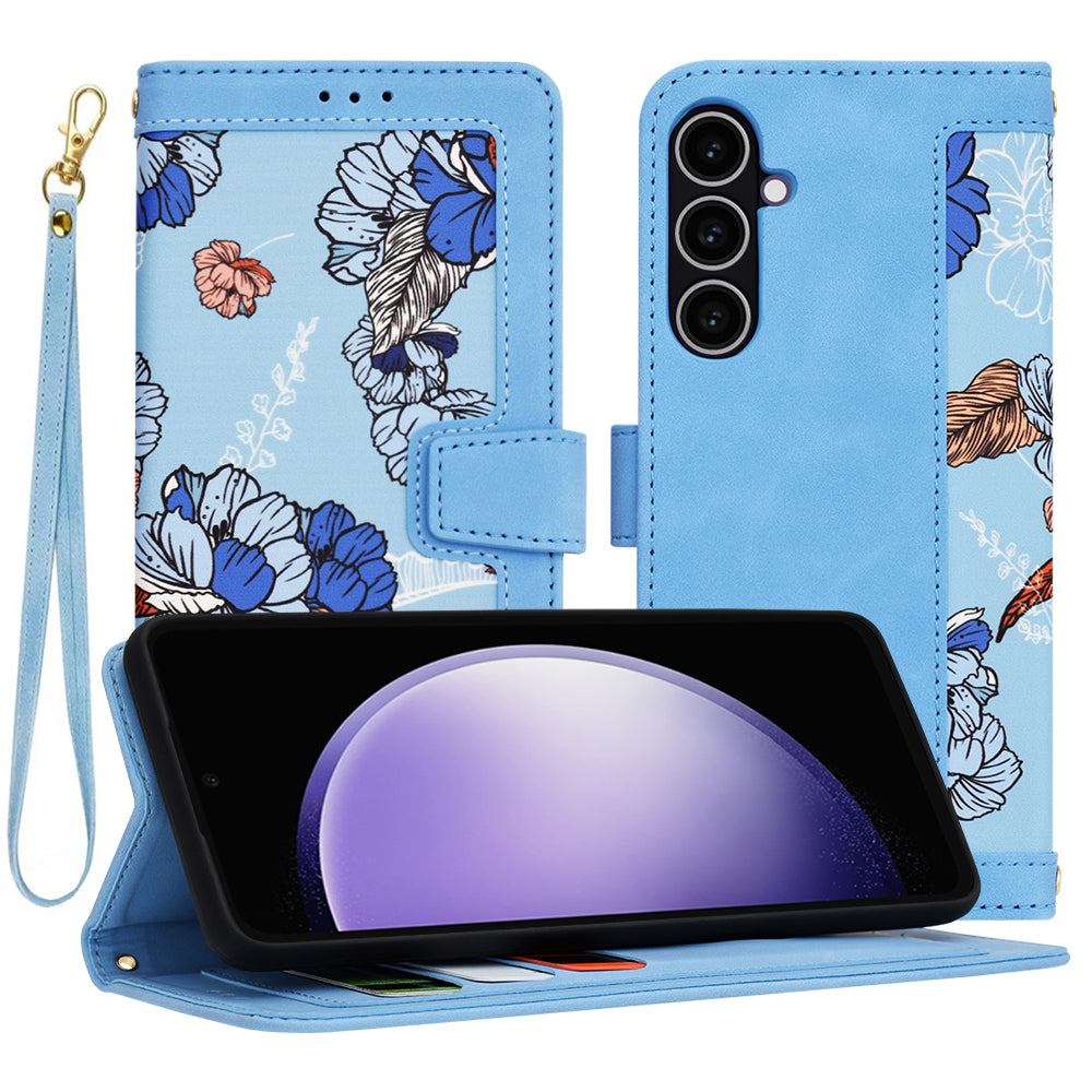 Coque pour Samsung Galaxy S23 FE S711, Techsuit, FlipCraft, Bleu