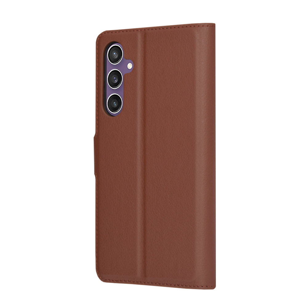 Coque pour Samsung Galaxy S23 FE S711, Techsuit, Leather Folio, Marron