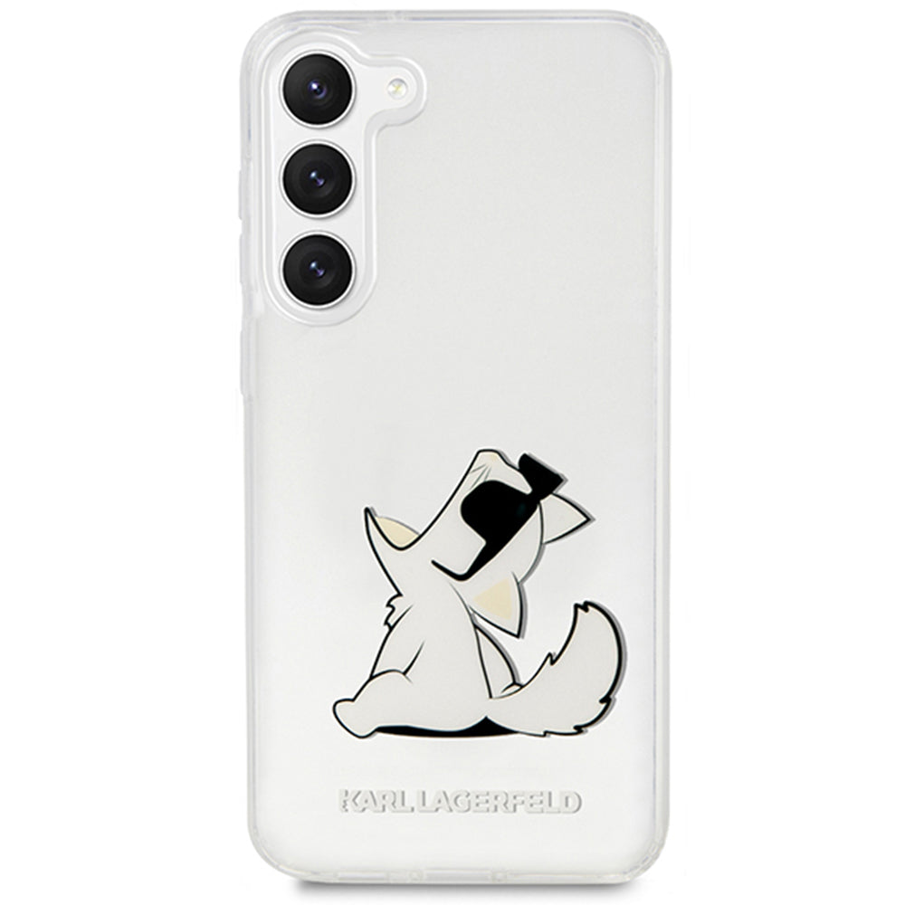 Étui pour Samsung Galaxy S23+ S916, Karl Lagerfeld, Choupette Eat, Transparent