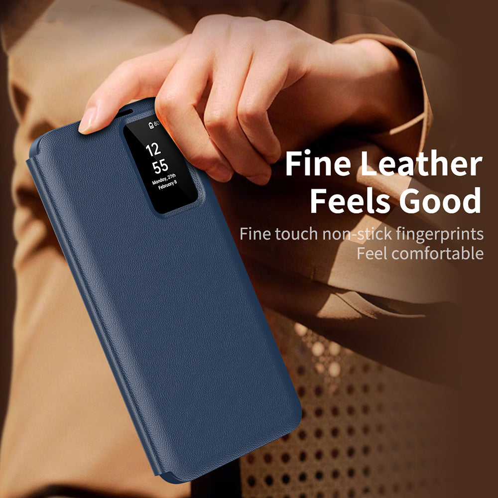 Coque pour Samsung Galaxy S23+ S916, Techsuit, SmartView, Bleue