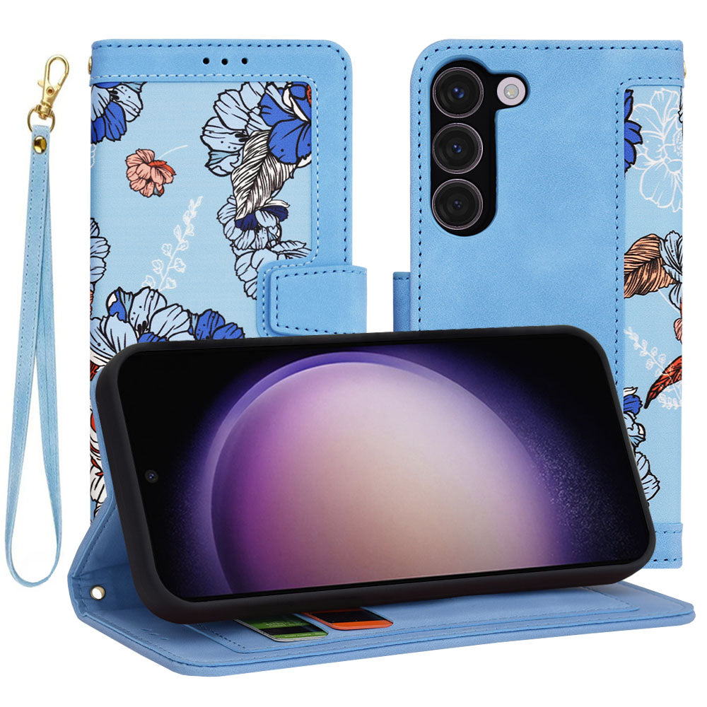 Coque pour Samsung Galaxy S23 S911, Techsuit, FlipCraft, Bleu