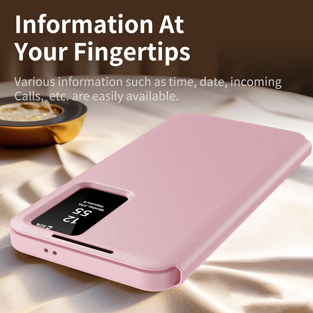 Coque pour Samsung Galaxy S23 S911, Techsuit, SmartView, Rose