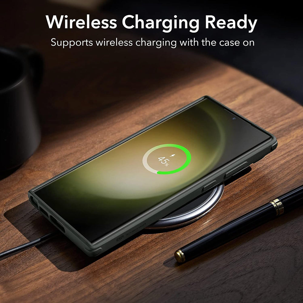 Étui pour Samsung Galaxy S23 Ultra S918, ESR, Classic Kickstand, Vert Transparent