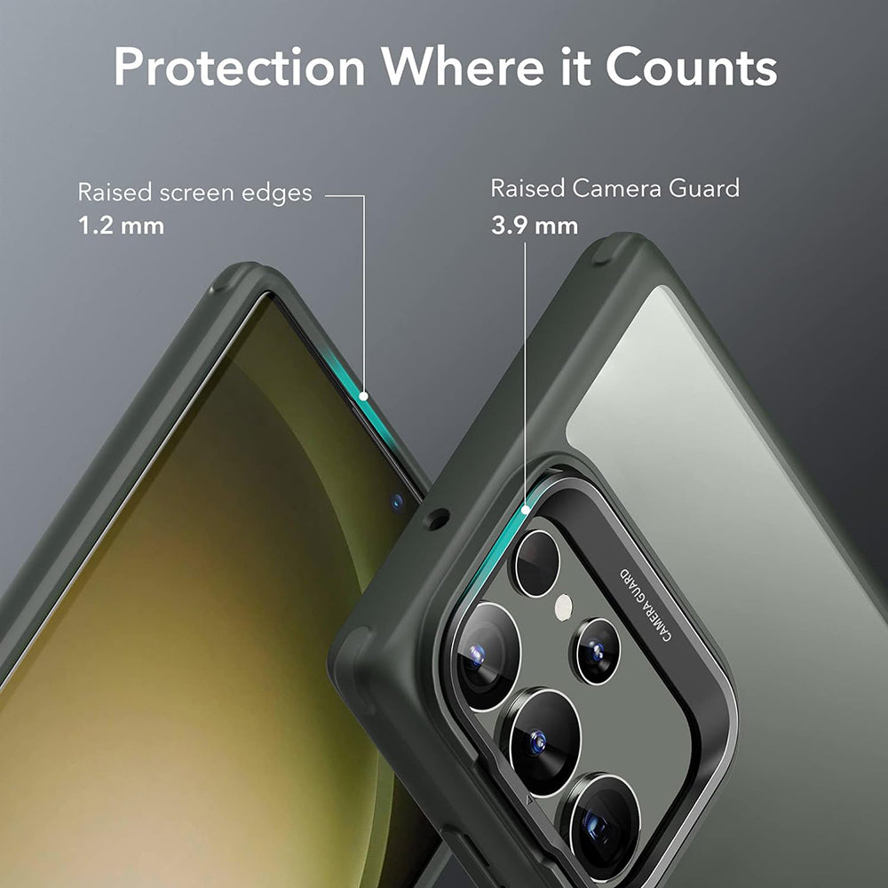 Étui pour Samsung Galaxy S23 Ultra S918, ESR, Classic Kickstand, Vert Transparent