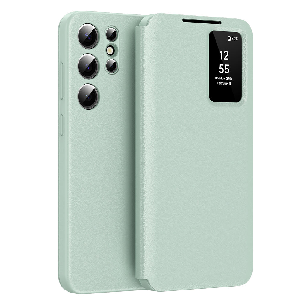 Coque pour Samsung Galaxy S23 Ultra S918, Techsuit, SmartView, Vert