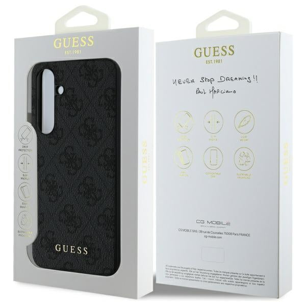 Case for Samsung Galaxy S24 FE S721, Guess, 4G Charm, Grey