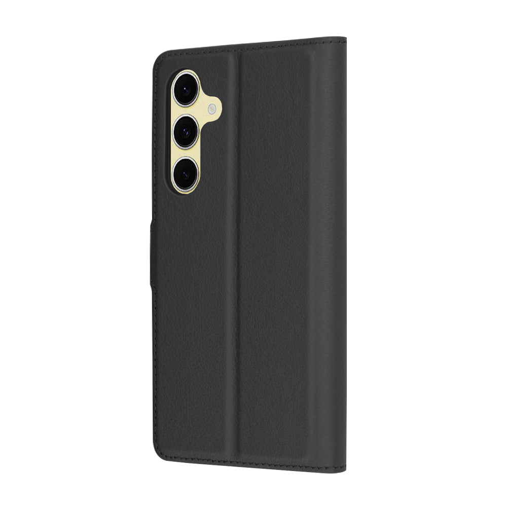 Coque pour Samsung Galaxy S24 FE S721, Techsuit, Folio en cuir, Noire