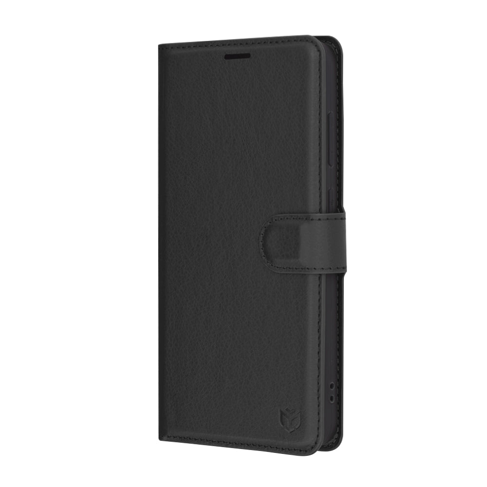 Coque pour Samsung Galaxy S24 FE S721, Techsuit, Folio en cuir, Noire
