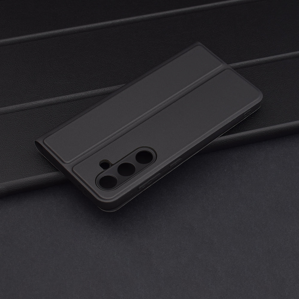 Coque pour Samsung Galaxy S24 FE S721, Techsuit, Magskin Book, Noire