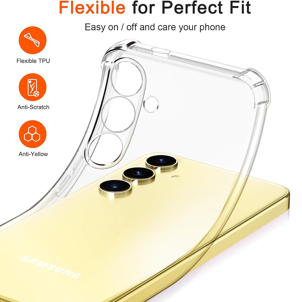 Coque pour Samsung Galaxy S24 FE S721, Techsuit, Antichoc Claire, Transparente