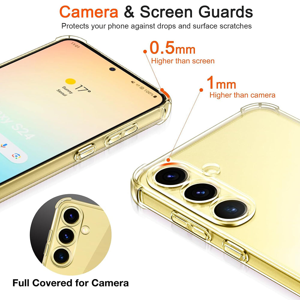 Coque pour Samsung Galaxy S24 FE S721, Techsuit, Antichoc Claire, Transparente