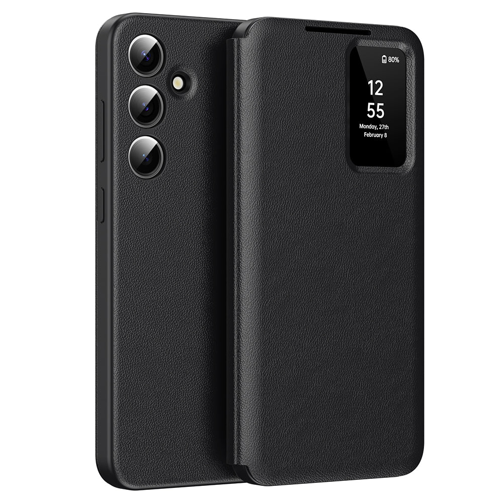 Coque pour Samsung Galaxy S24 FE S721, Techsuit, SmartView, Noire