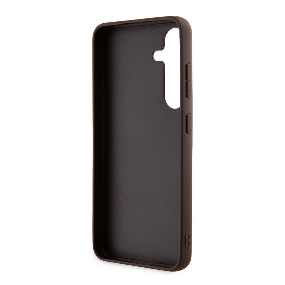 Étui pour Samsung Galaxy S24+ S926, Guess, logo Triangle 4G, Blanc