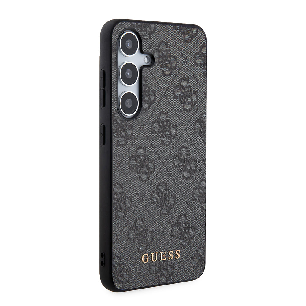 Étui pour Samsung Galaxy S24 S921, Guess, Logo Or Métal 4G, Noir