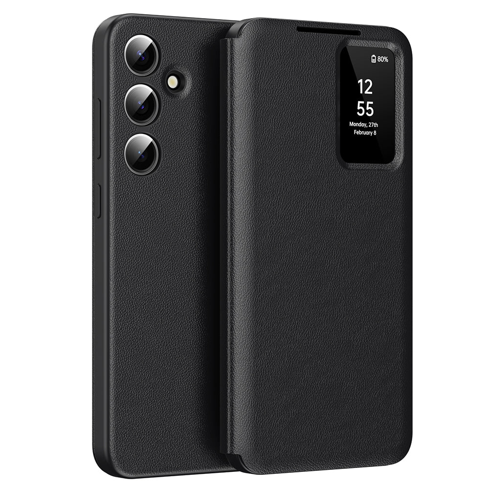 Coque pour Samsung Galaxy S24 S921, Techsuit, SmartView, Noire