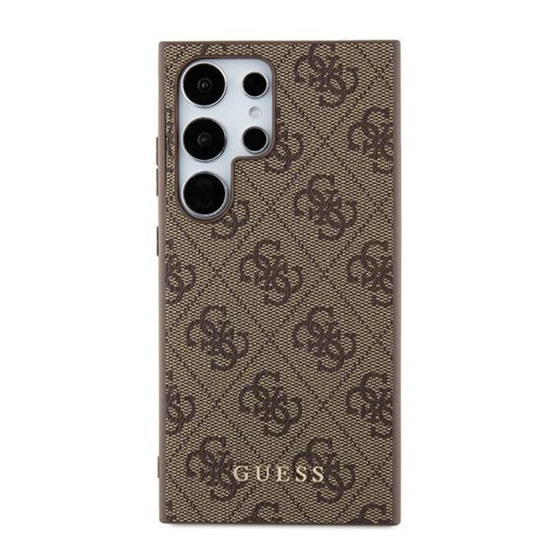 Étui pour Samsung Galaxy S24 Ultra S928, Guess, Logo Or Métal 4G, Marron