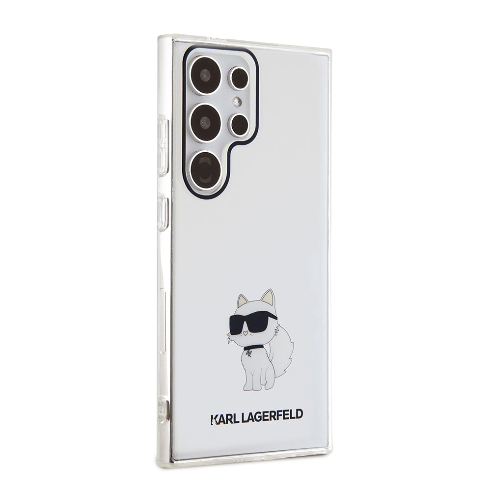 Étui pour Samsung Galaxy S24 Ultra S928, Karl Lagerfeld, IML Luxury Choupette, Transparent