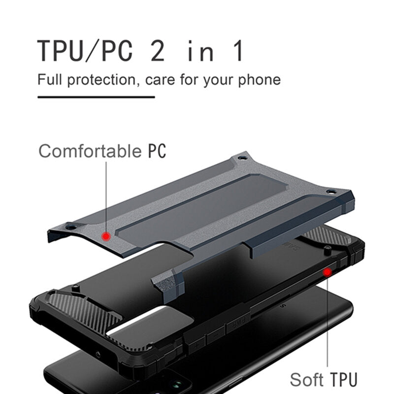 Coque pour Samsung Galaxy S24 Ultra S928, Techsuit, Hybrid Armor, Noire