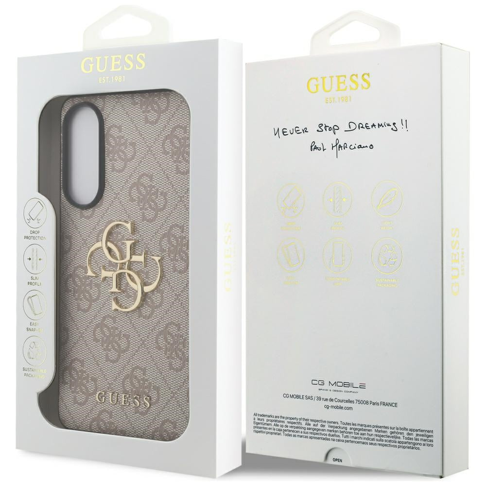 Étui pour Samsung Galaxy S25 Edge S937, Guess, Big 4G Logo Classic, Rose